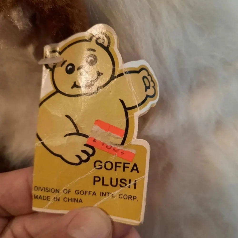 White gorilla ape stuffed animal hanging Goffa Plush Zoo